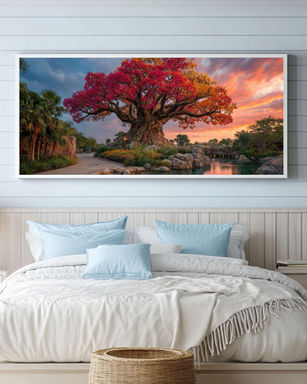 Tree of Life Canvas Art | Vibrant Oasis Landscape