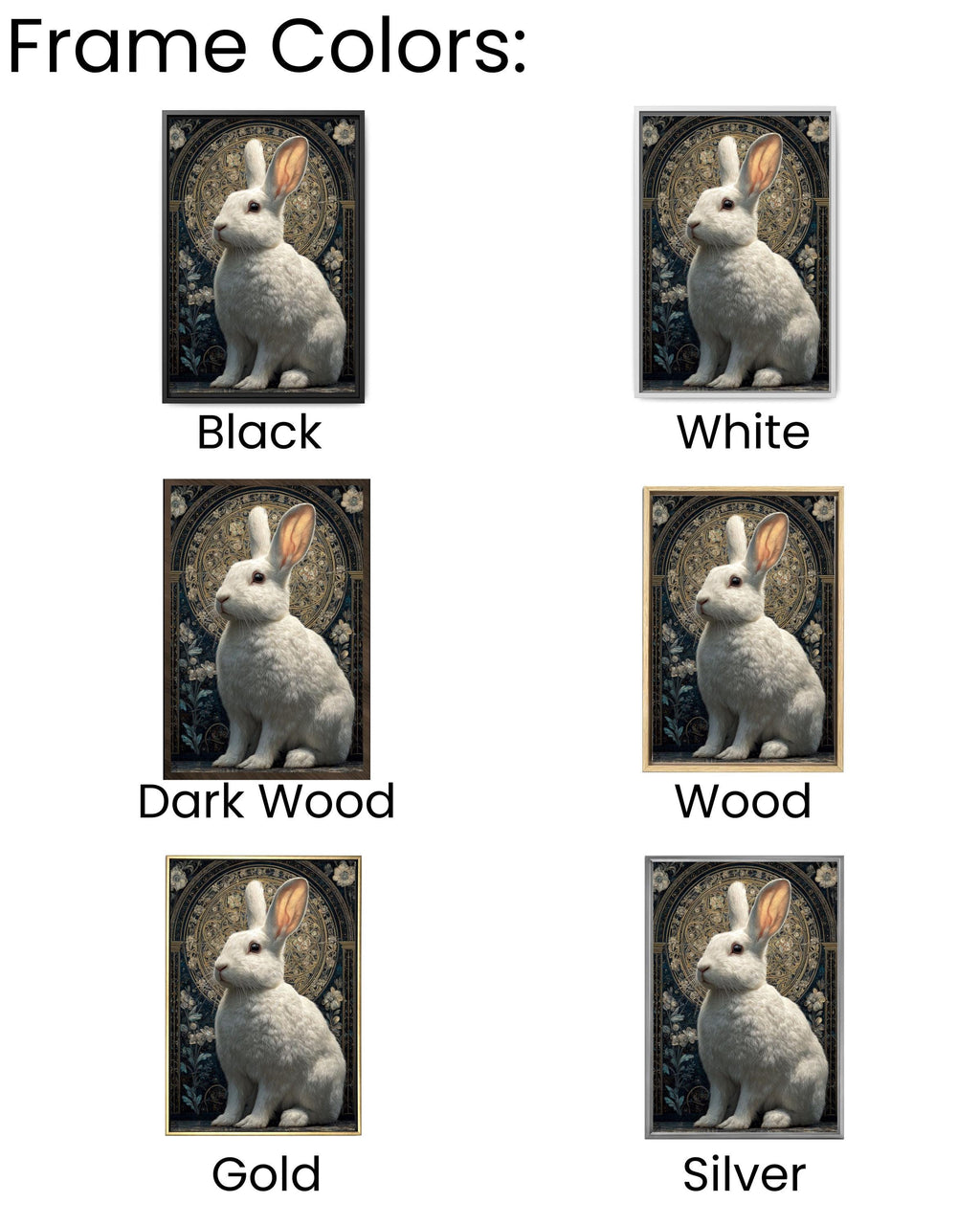 White Rabbit Portrait | Pastel Floral Arch