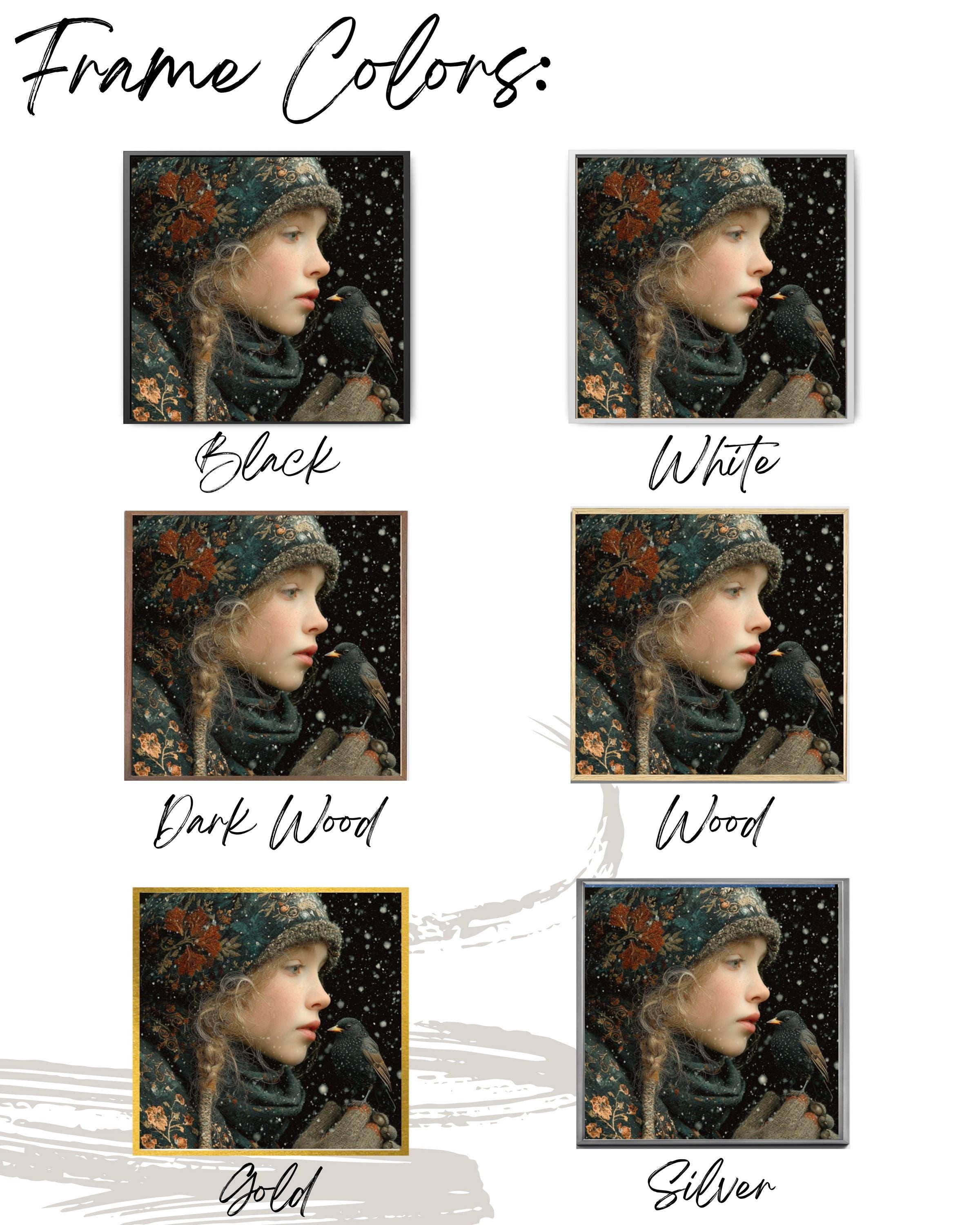 Winter Girl with Bird Painting | Enchanted Forest Fantasy Art