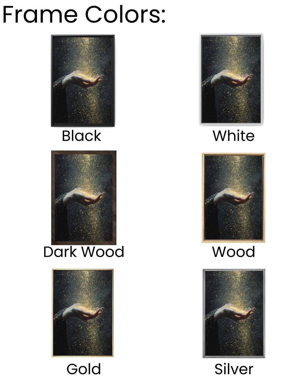 Golden Dust Goddess Wall Art – Gothic Baroque Celestial Oil Painting
