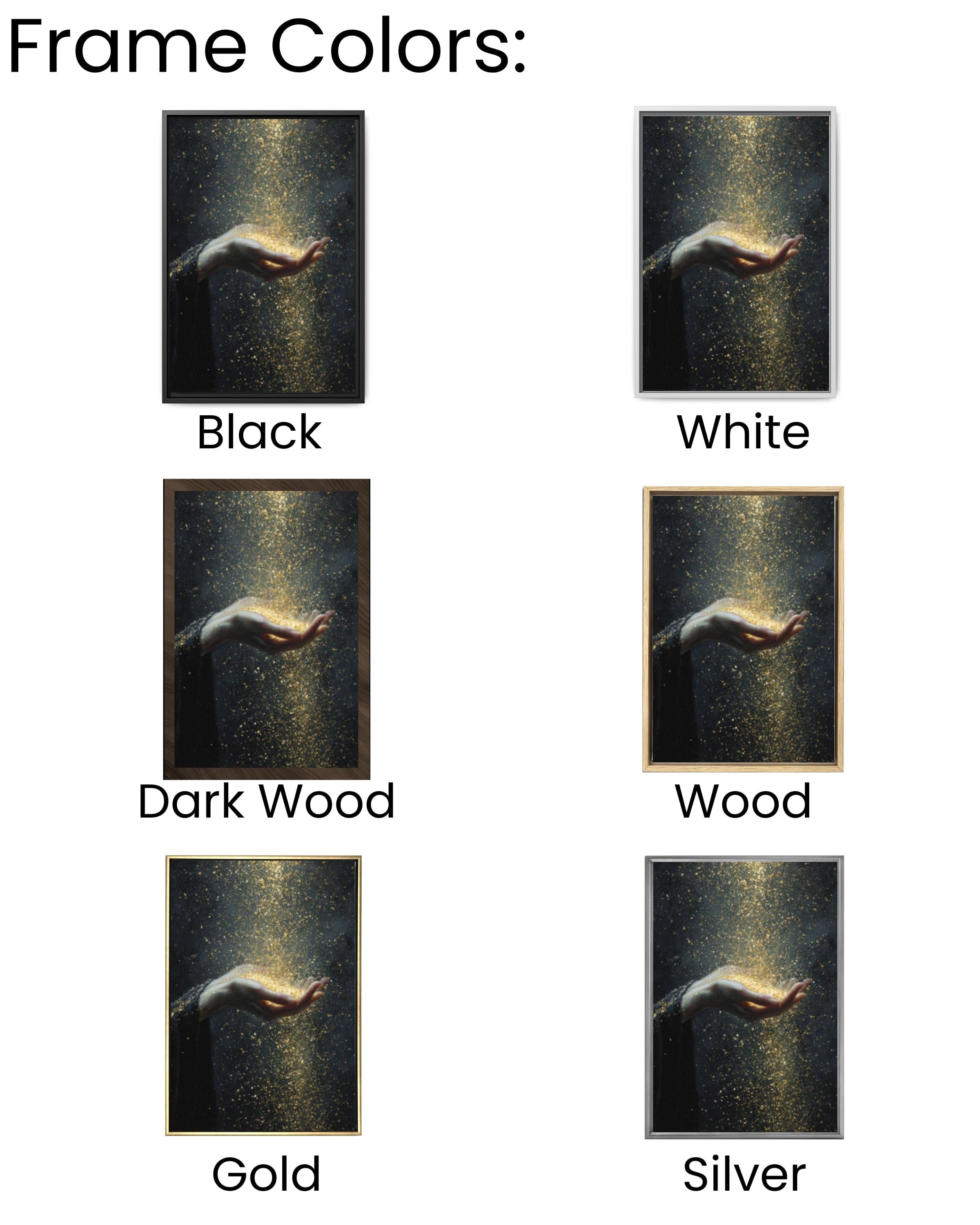 Golden Dust Goddess Wall Art – Gothic Baroque Celestial Oil Painting