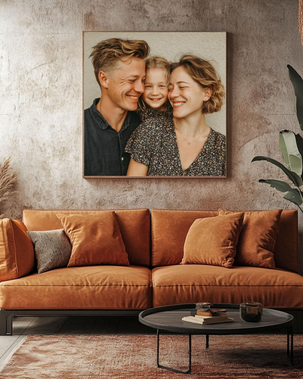 Personalized Photo Canvas Print – Custom Framed Family Portrait Wall Art