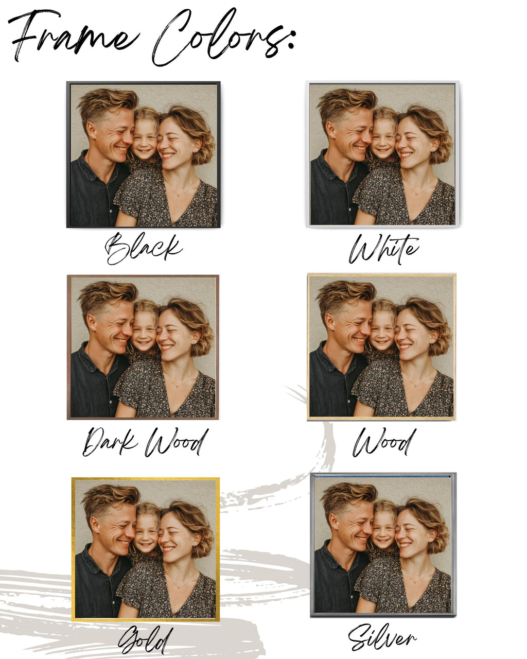 Personalized Photo Canvas Print – Custom Framed Family Portrait Wall Art