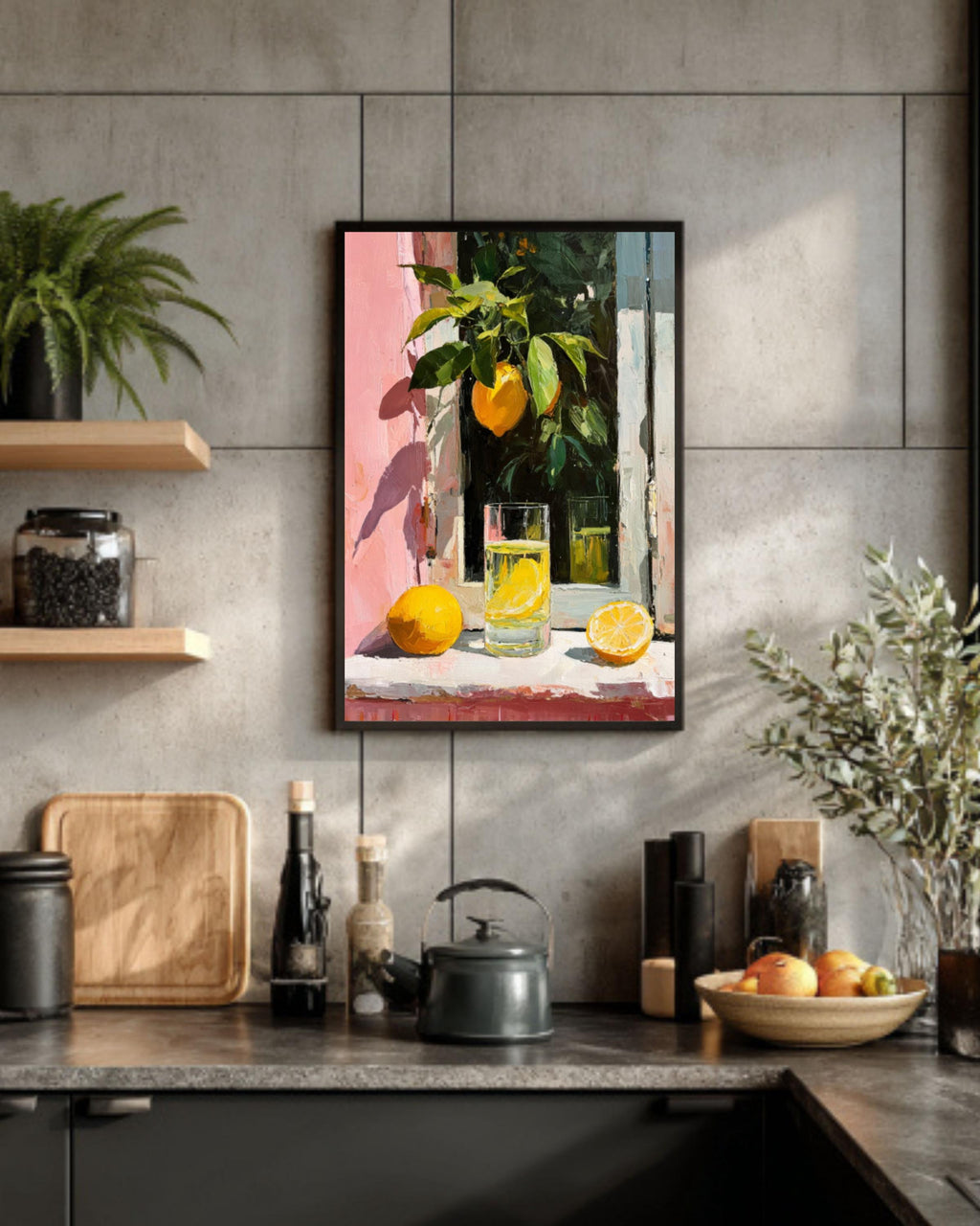 Matisse-Inspired Lemon Wall Art – Sunny Windowsill Still Life Print