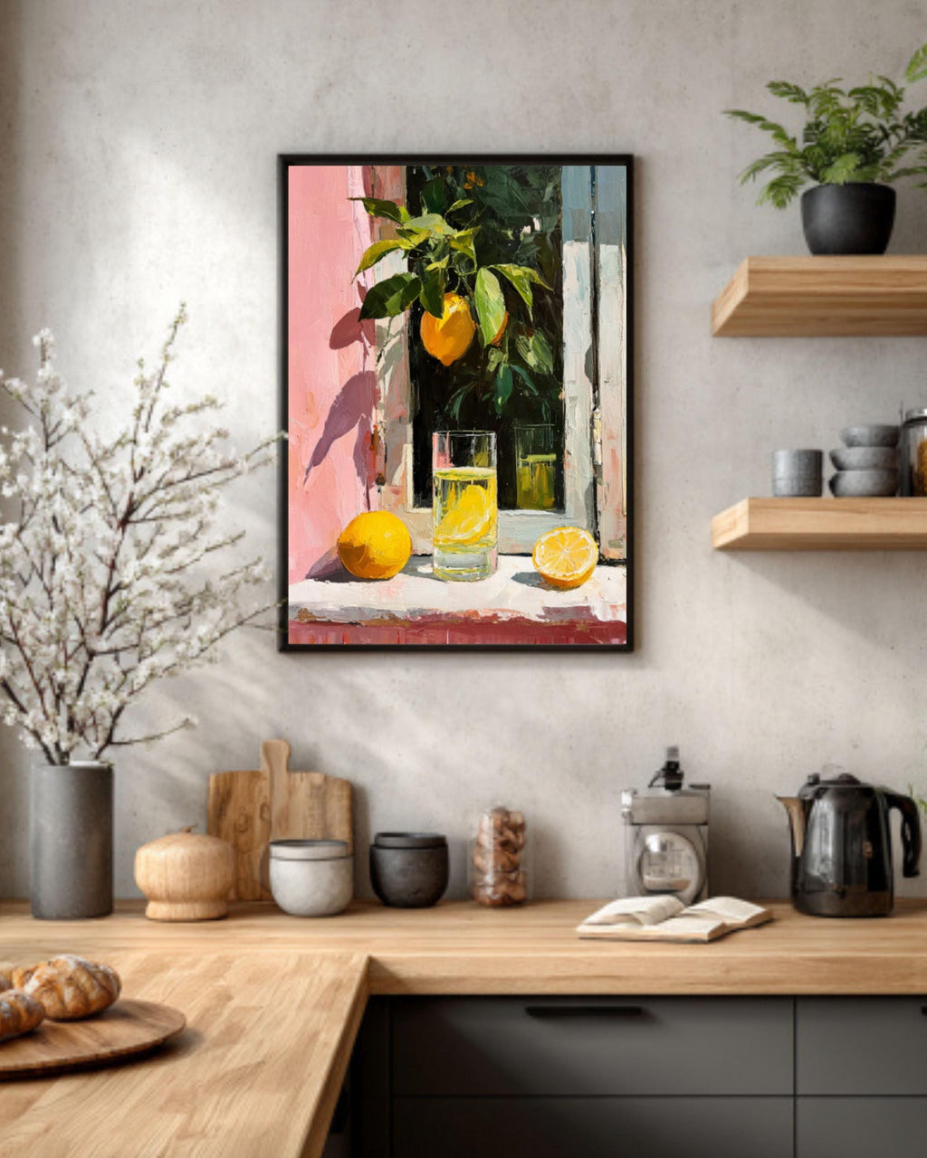 Matisse-Inspired Lemon Wall Art – Sunny Windowsill Still Life Print
