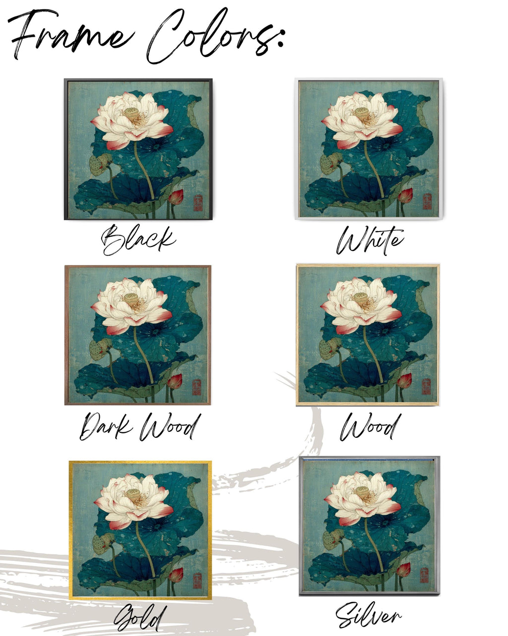 Hokusai Lotus Flower Canvas: Japanese Woodblock Style Wall Art Canvas Wall Art Print – Premium Home Decor