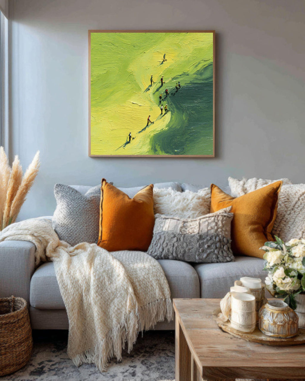 Miniature Golfers Surreal Canvas Art | Dali Style
