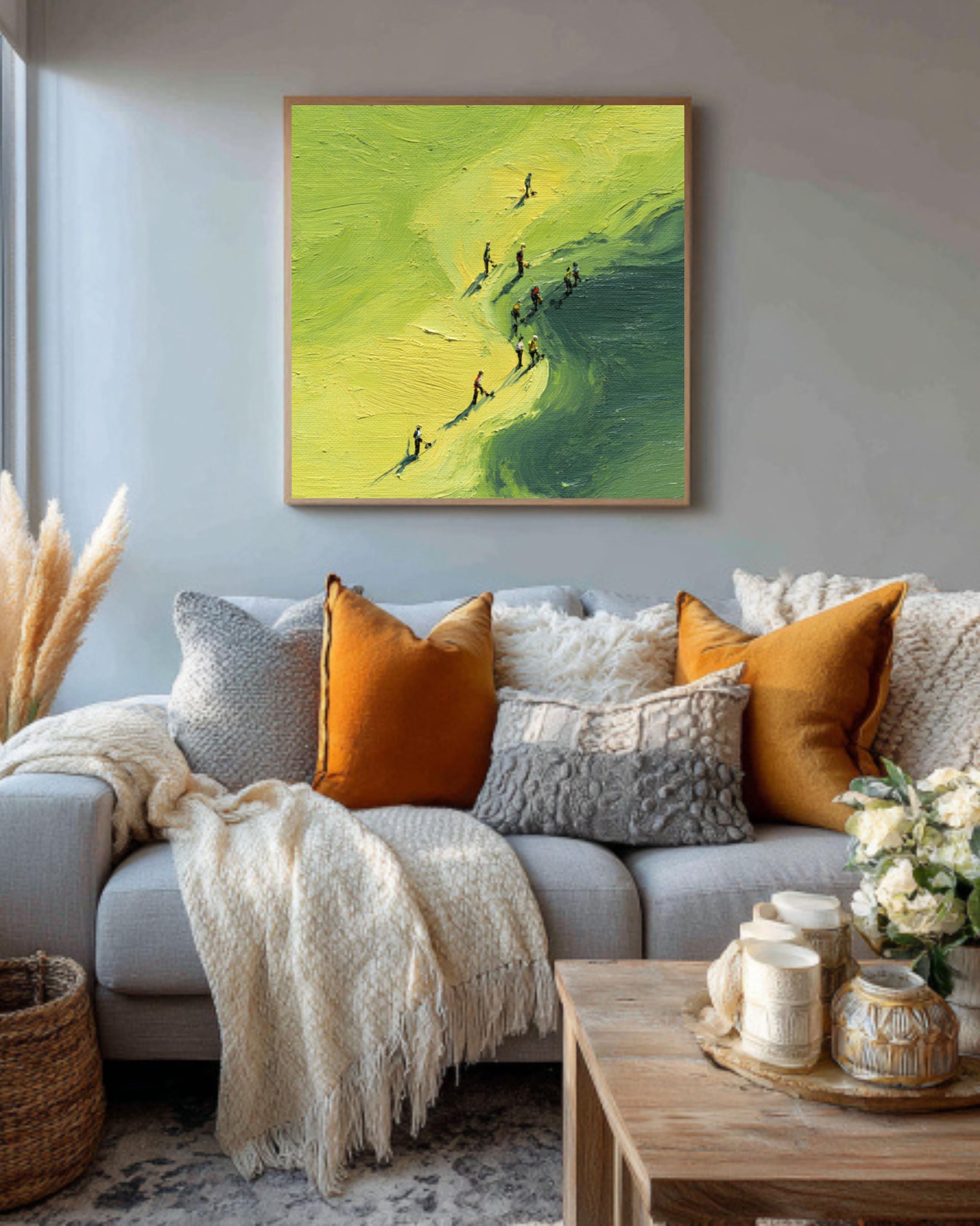 Miniature Golfers Surreal Canvas Art | Dali Style