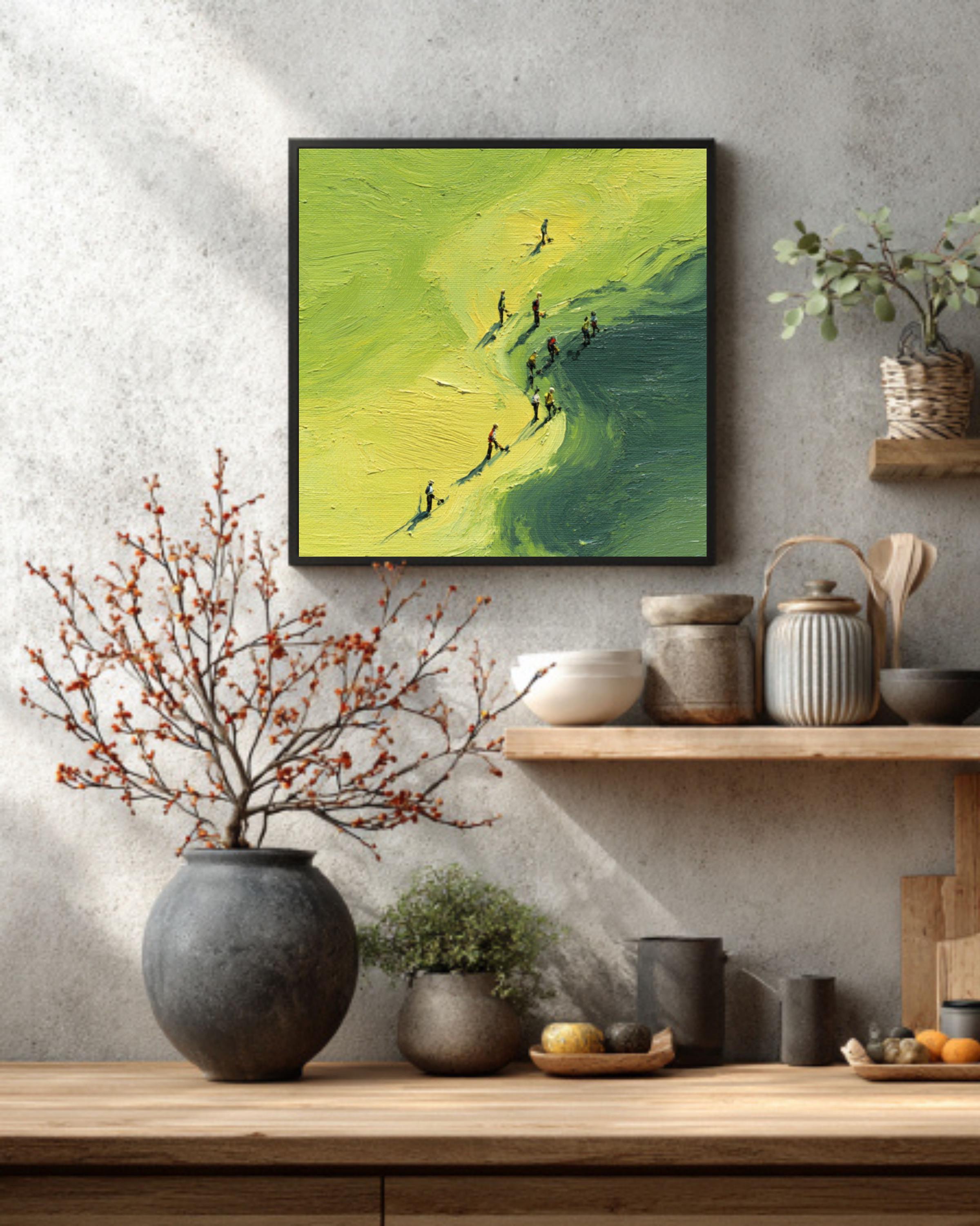 Miniature Golfers Surreal Canvas Art | Dali Style