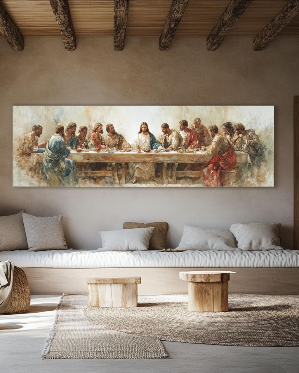 Bible Wall Art – The Last Supper Watercolor Christian Decor