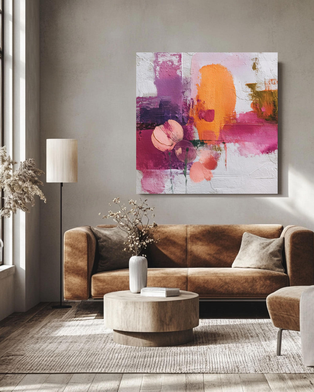 Peach Blossom Abstract Wall Art – Rothko-Inspired Color Field Print