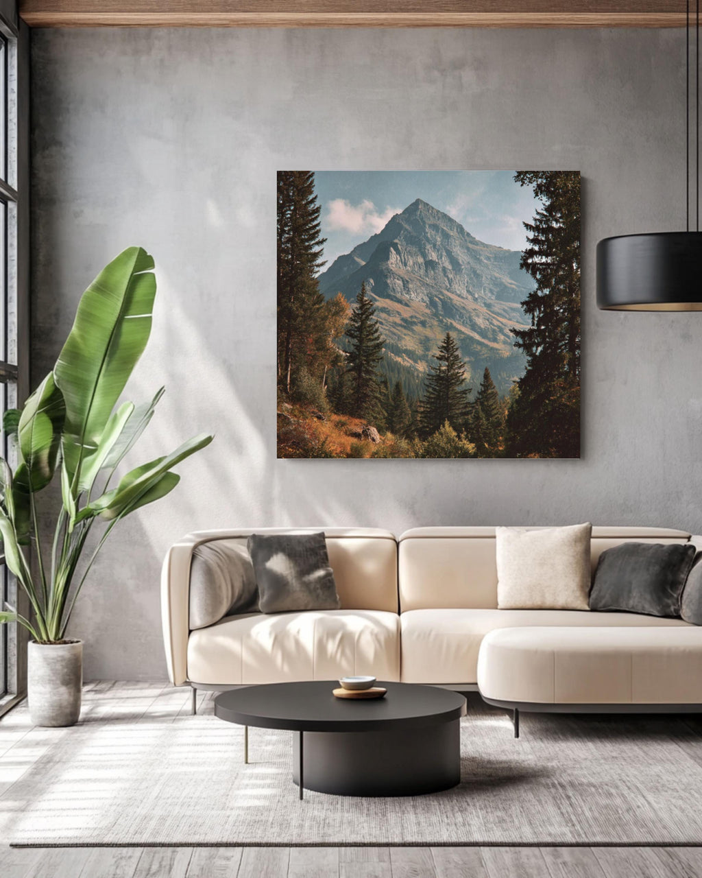 Autumn Mountain Landscape Canvas – Glacier Peak Vintage Print
