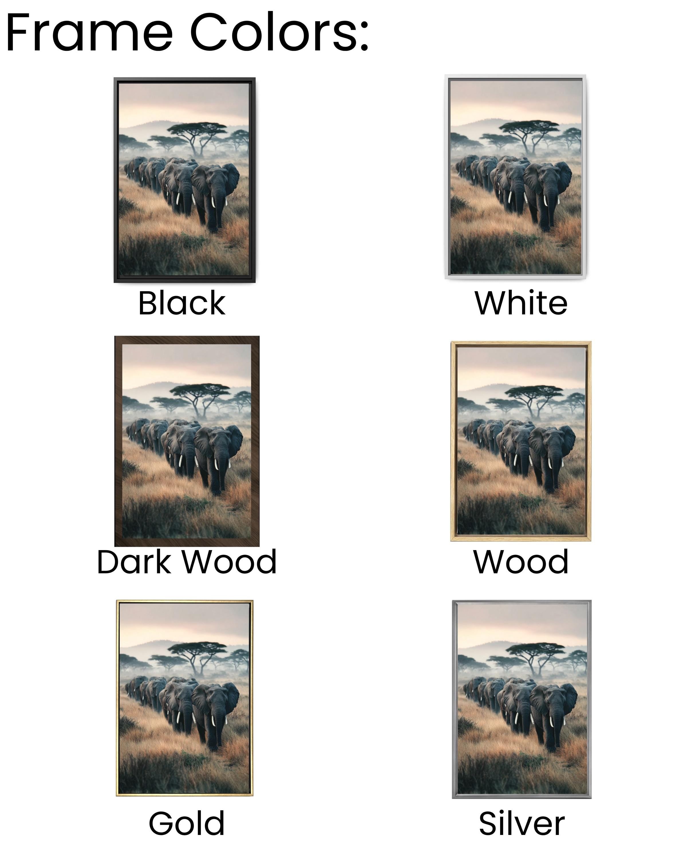 Elephant Herd African Savanna Wall Art – Elegant Wildlife Photo Print