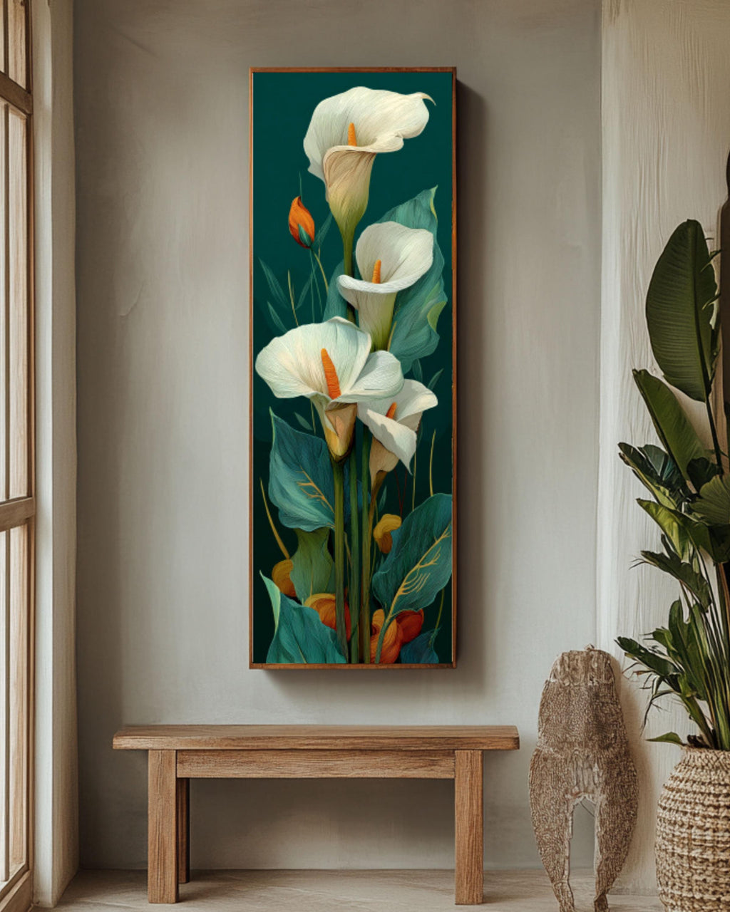Pastel Calla Lily Wall Art – Classical Floral Canvas Print