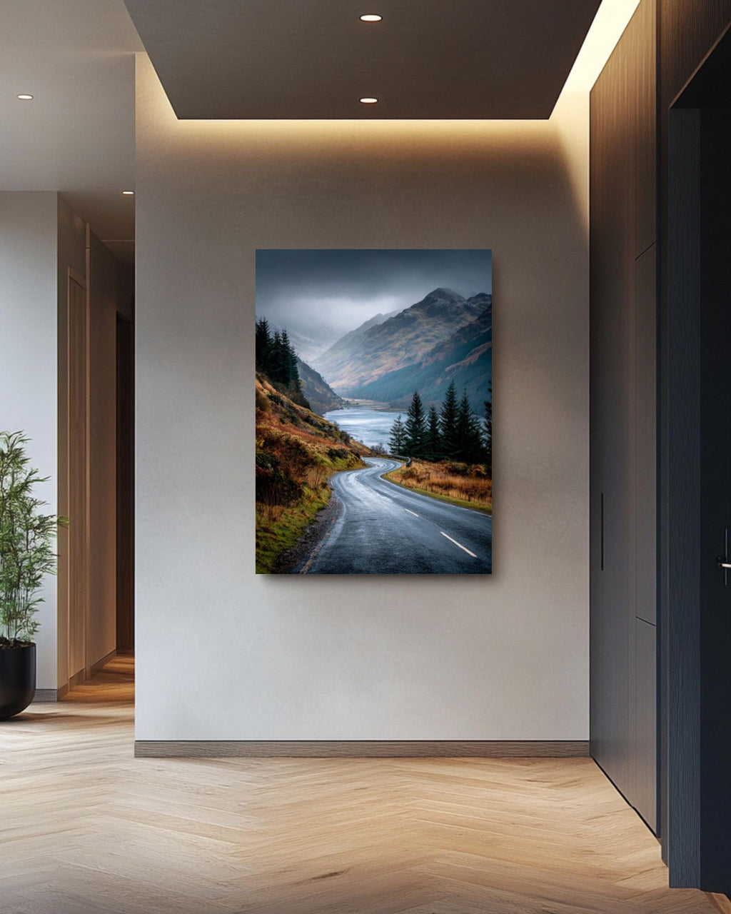 Misty Loch in Scottish Highlands – Canvas Landscape Print