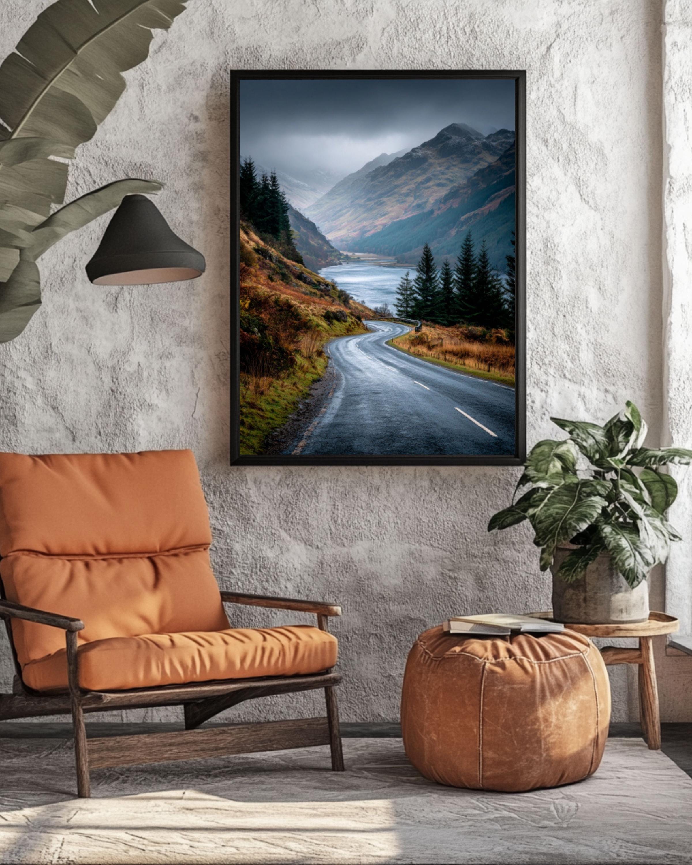 Misty Loch in Scottish Highlands – Canvas Landscape Print