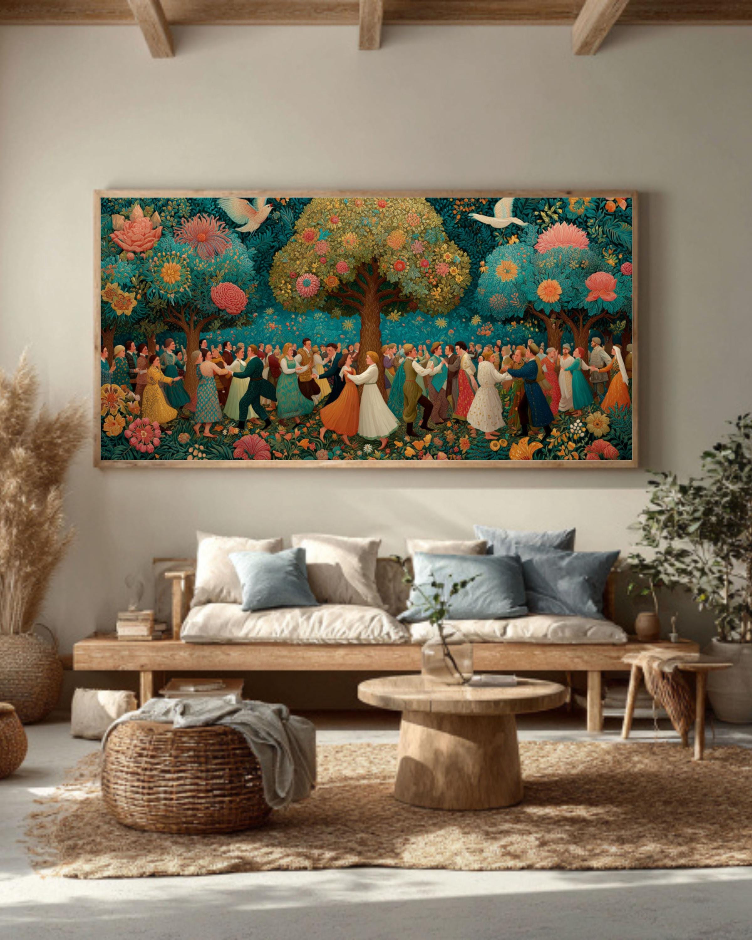 Shabbat Celebration Canvas Art | Singing & Dancing