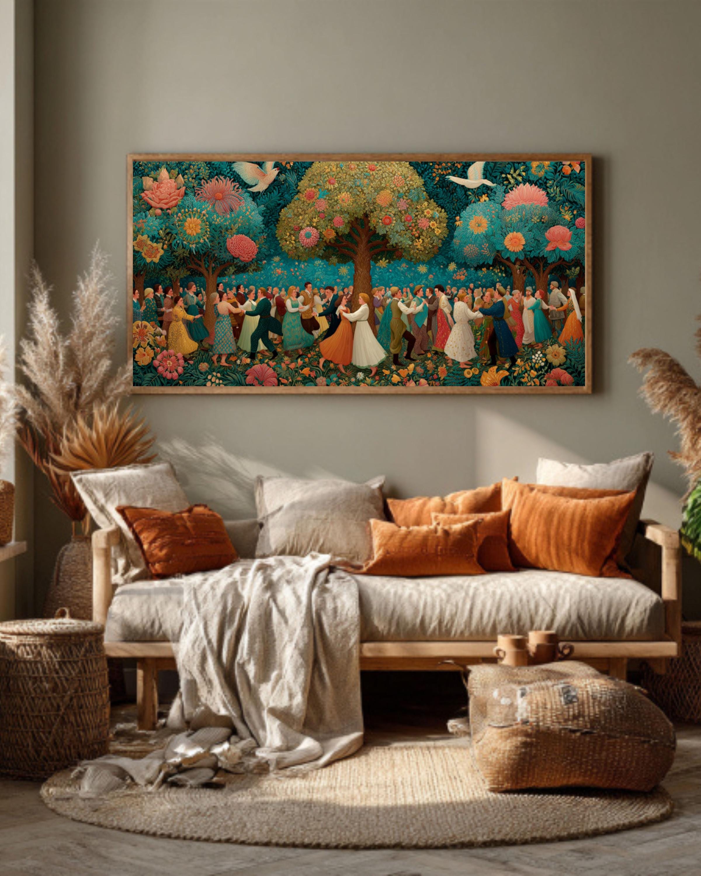 Shabbat Celebration Canvas Art | Singing & Dancing