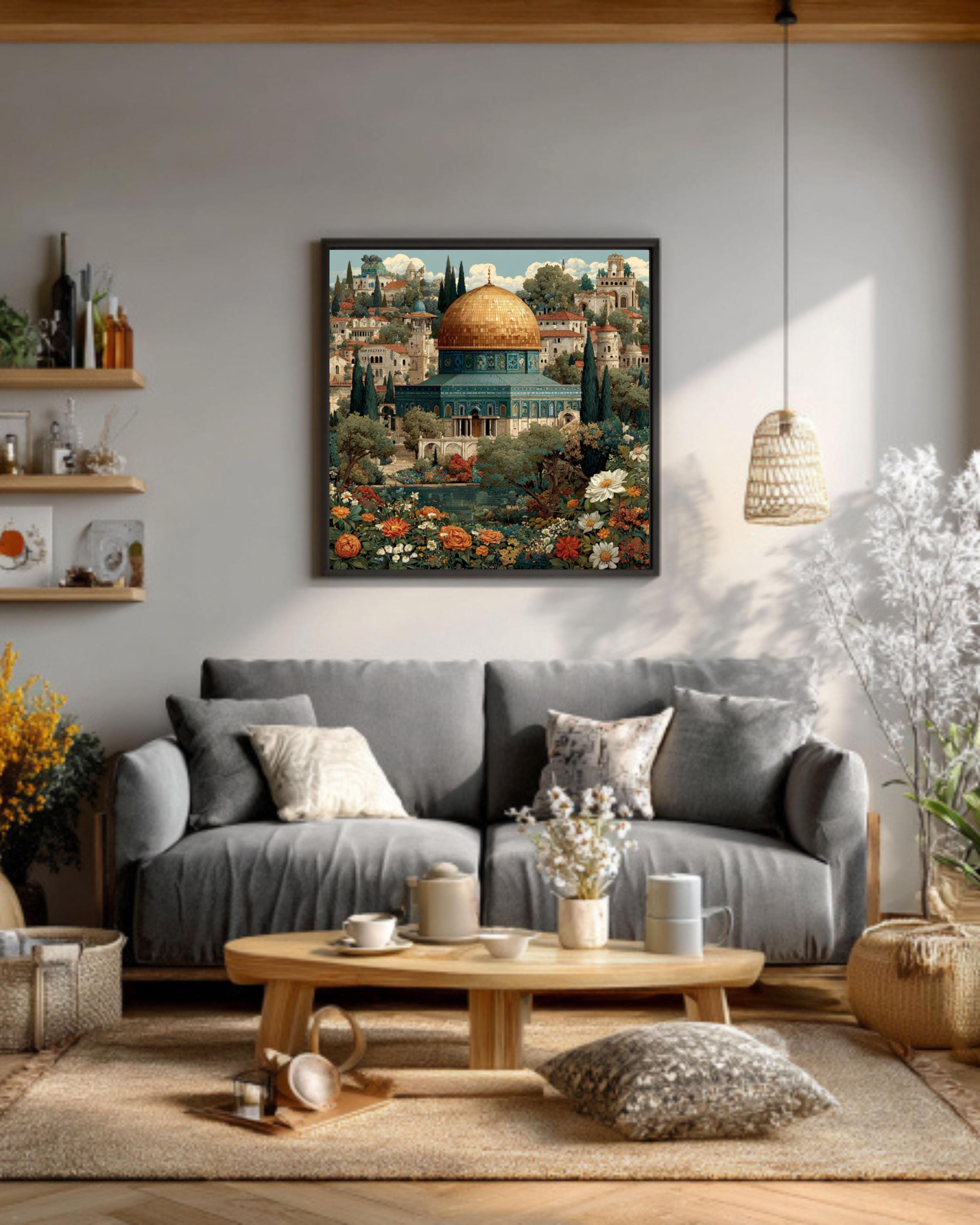 Dome of the Rock Art | Jerusalem Old City Illustration