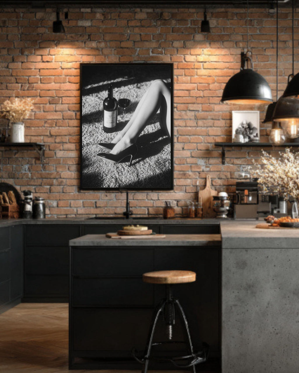 High Heels & Wine Art Print – Fashion Photography Decor