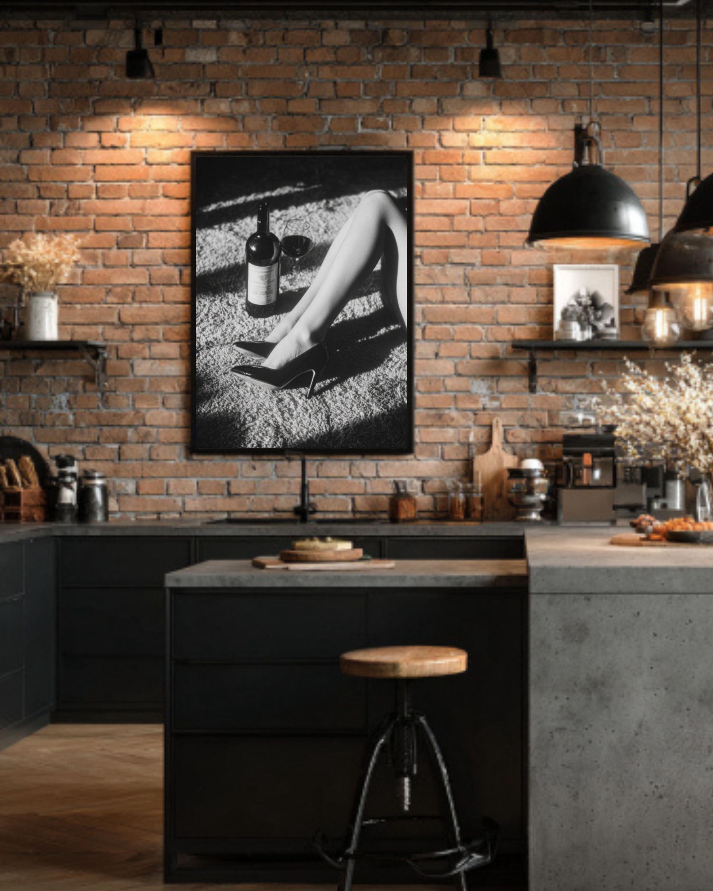 High Heels & Wine Art Print – Fashion Photography Decor