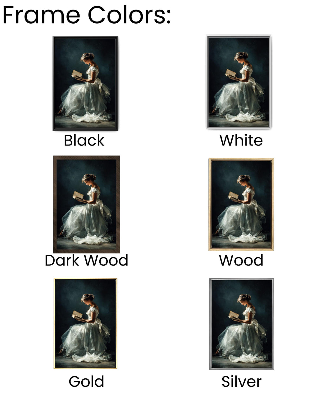 Woman Reading Oil Painting â€“ Sargent Style, Minimalist Portrait Print Canvas Wall Art Print – Premium Home Decor