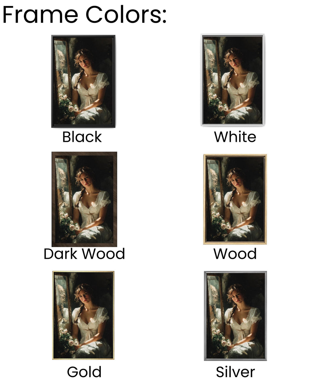 Woman by Window Portrait â€“ Romantic Realism Canvas Art Print Canvas Wall Art Print – Premium Home Decor
