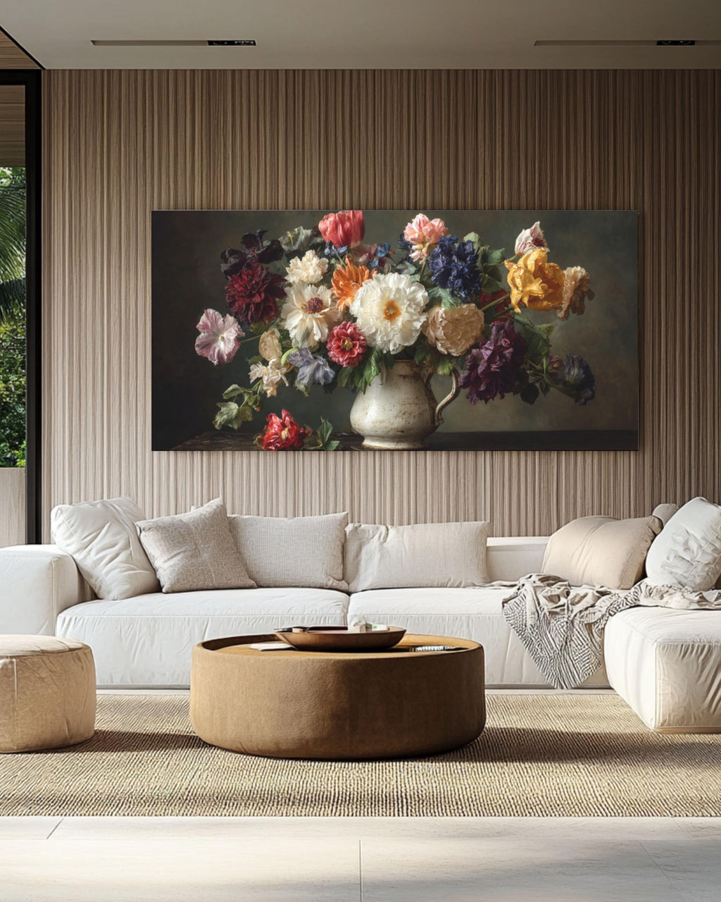 Moody Floral Still Life â€“ Vintage Flowers Art Print, Old Master Style Canvas Wall Art Print – Premium Home Decor