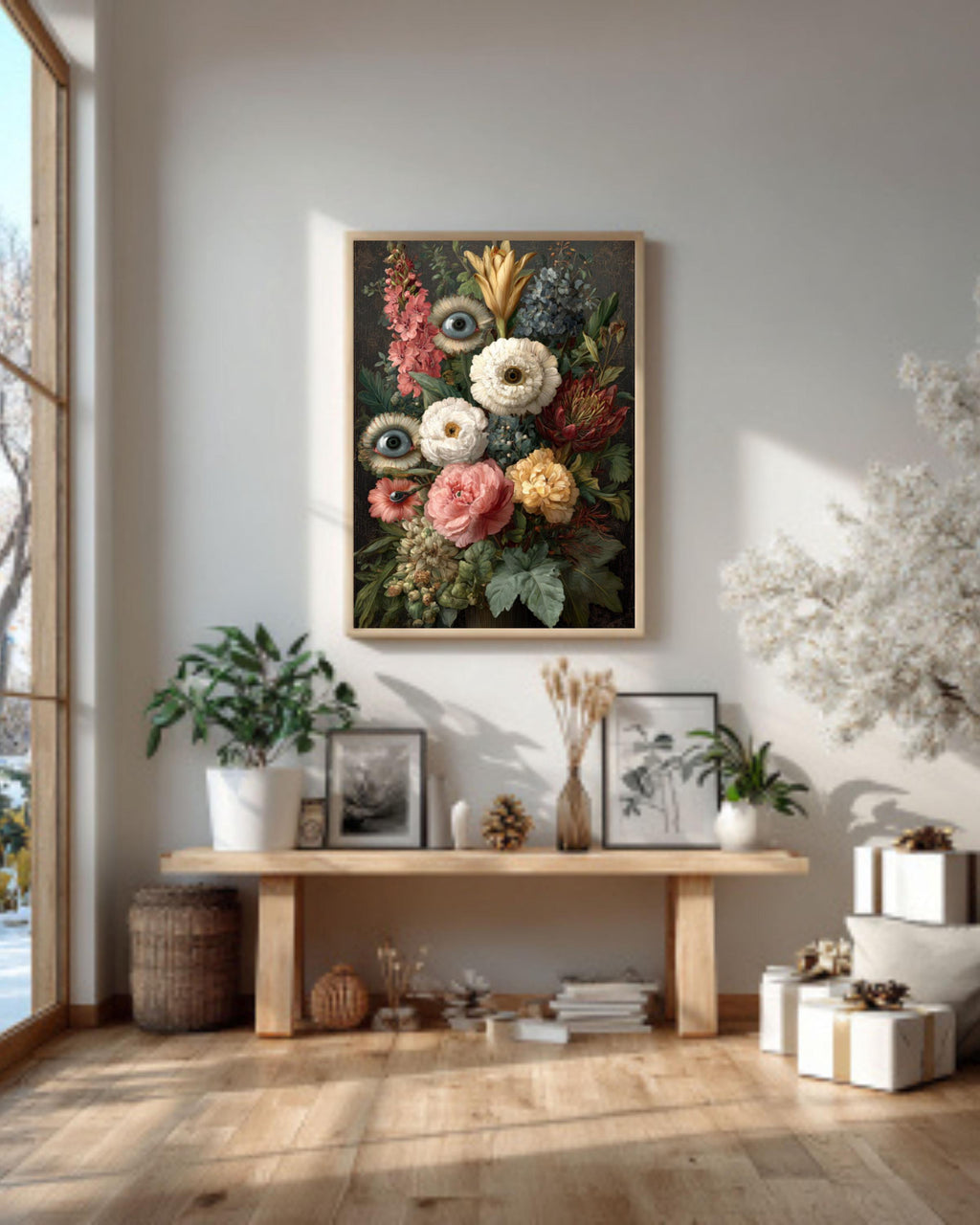 Victorian Eye Flower Art | Dark Gothic
