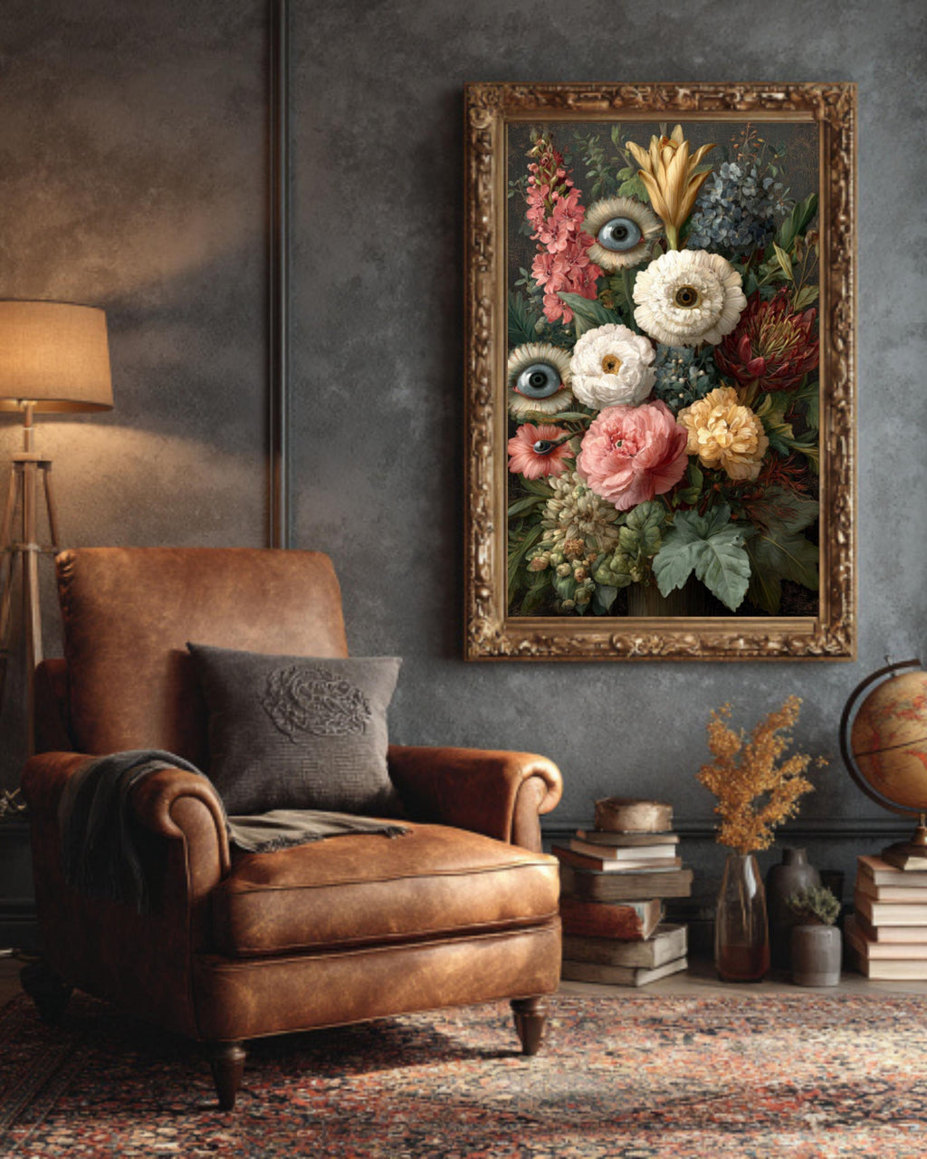 Victorian Eye Flower Art | Dark Gothic
