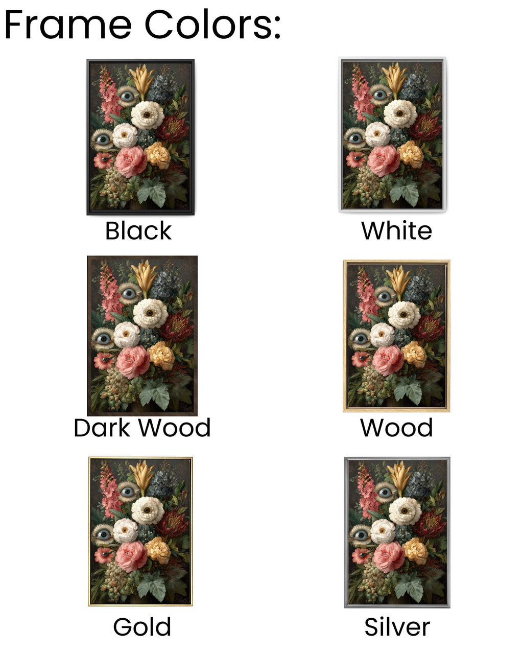 Victorian Eye Flower Art | Dark Gothic