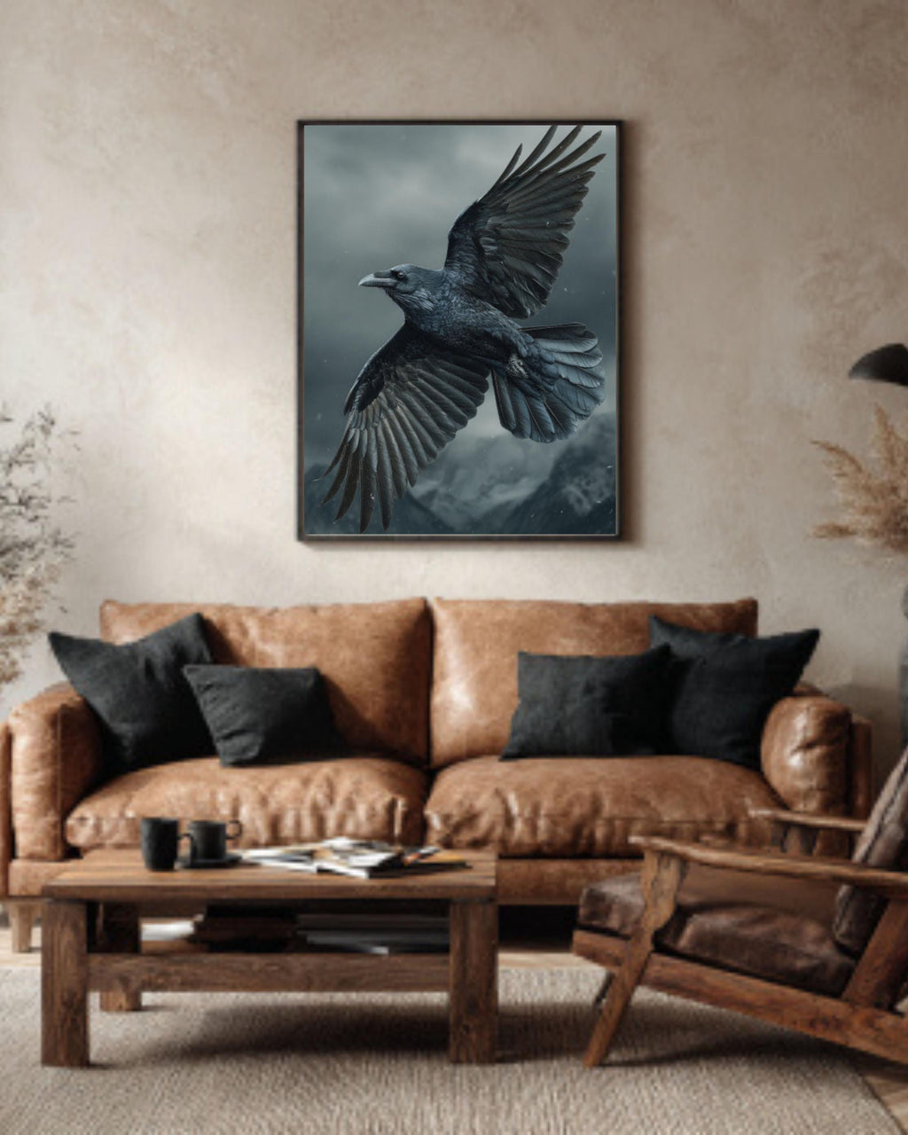 Mystic Raven Art Print | Dark Fantasy Storm
