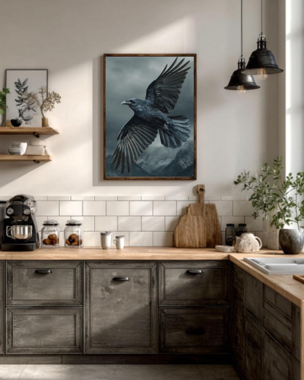 Mystic Raven Art Print | Dark Fantasy Storm