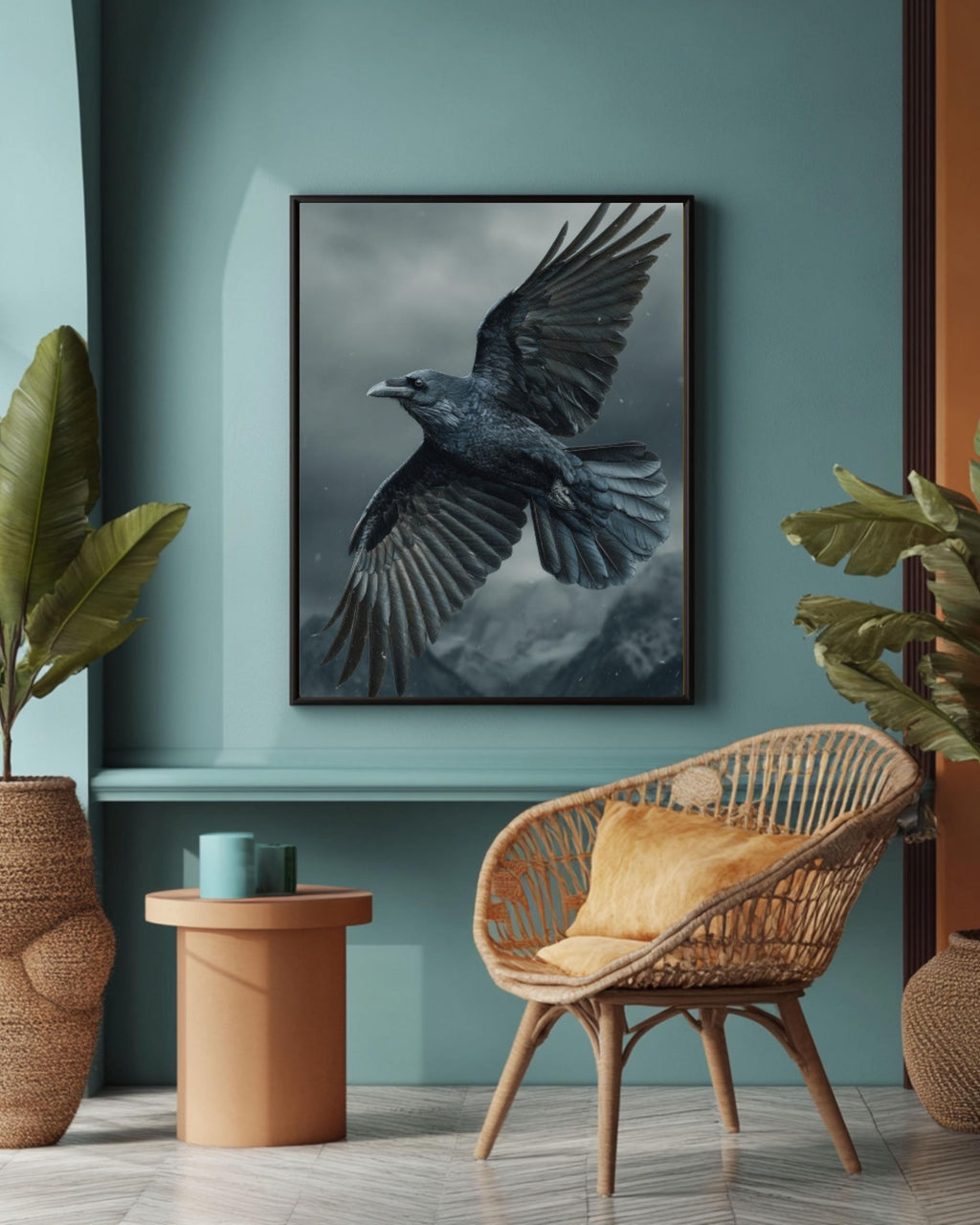 Mystic Raven Art Print | Dark Fantasy Storm