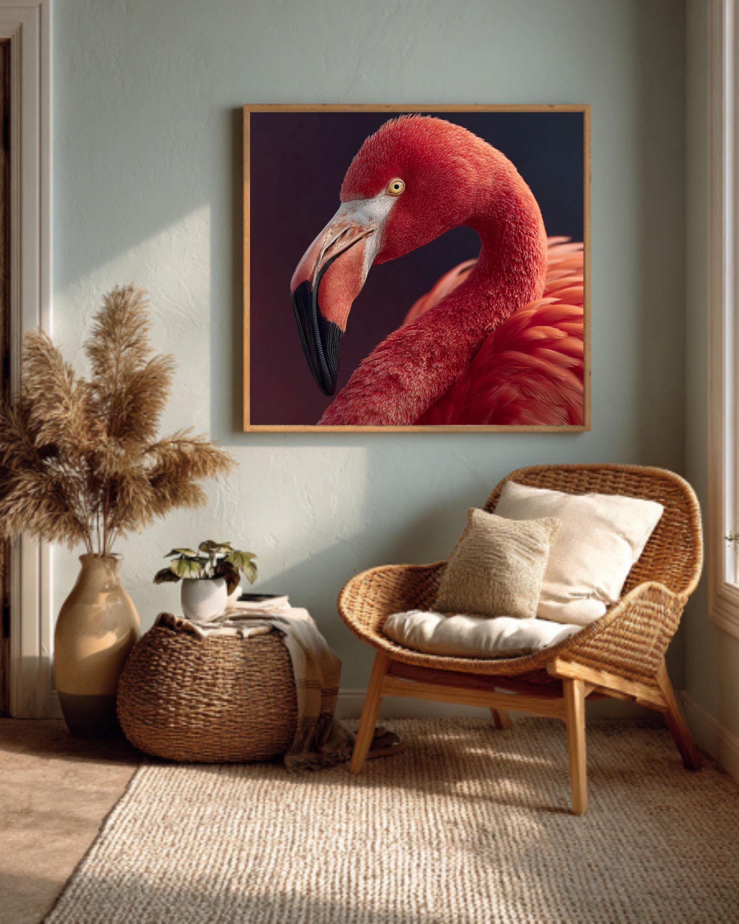 Pink Flamingo Portrait | Elegant Animal Photography