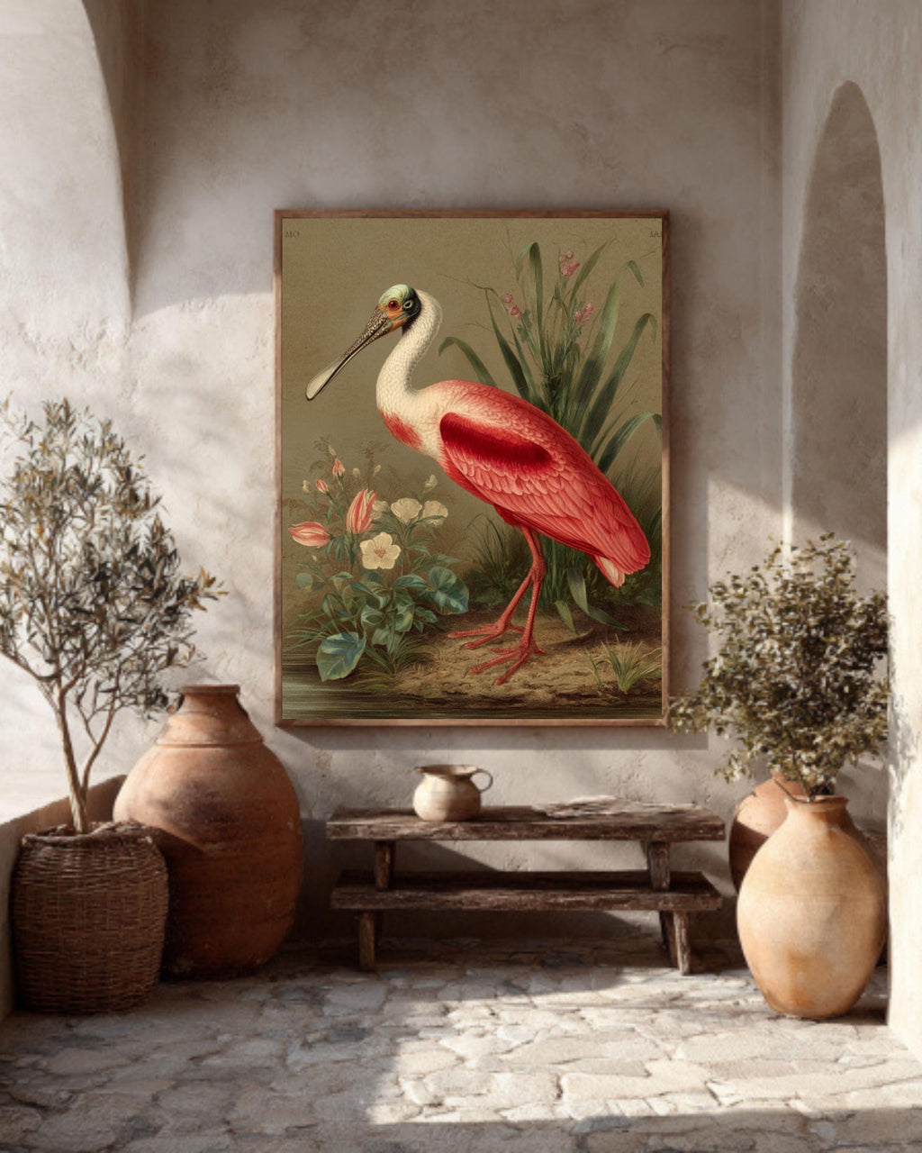 Roseate Spoonbill Bird Art | Wildlife Coastal