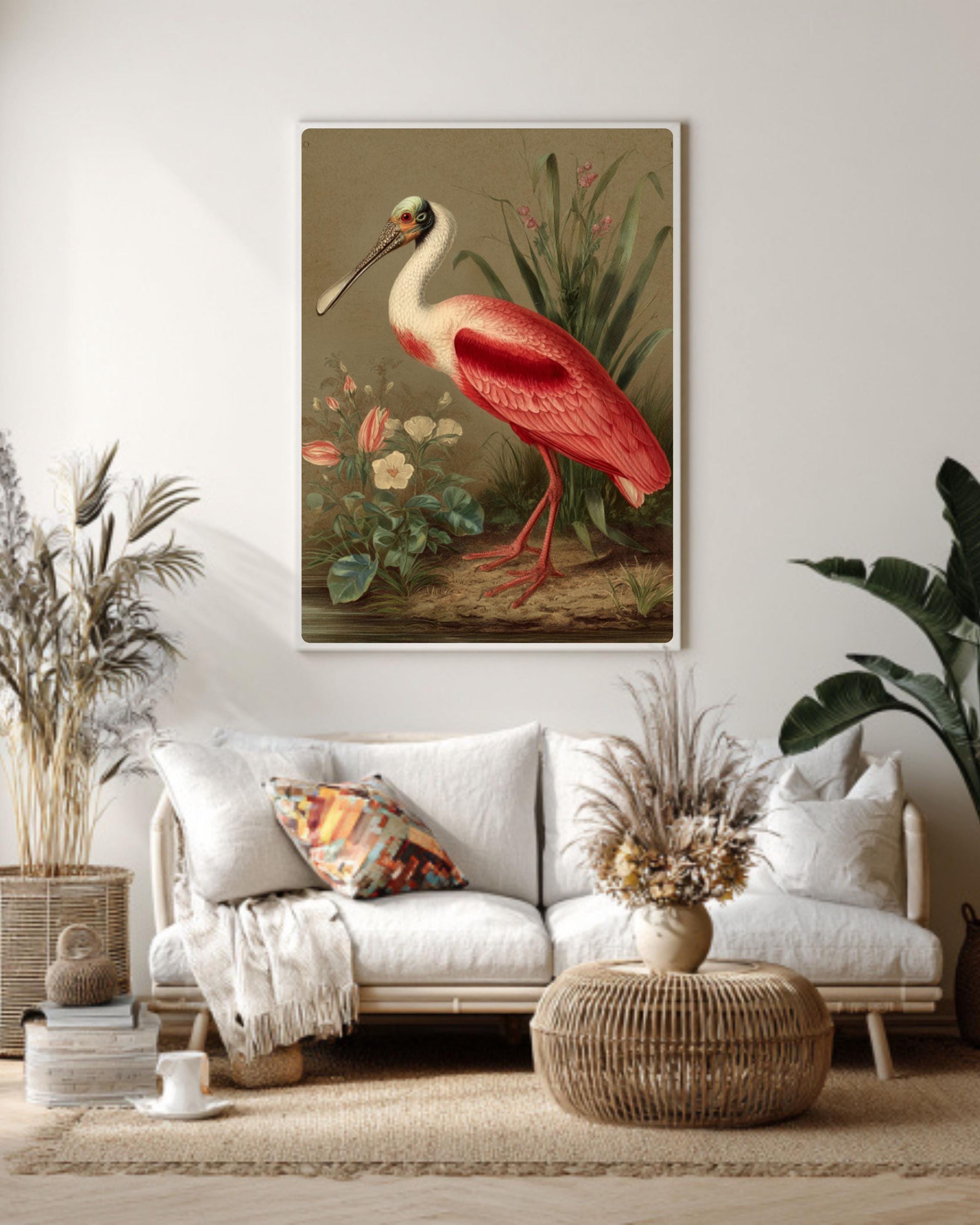 Roseate Spoonbill Bird Art | Wildlife Coastal