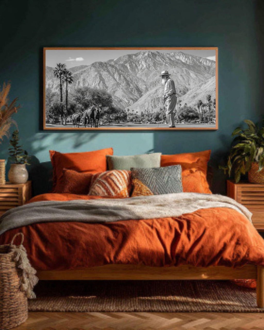 John Muir Golfing in Palm Springs Canvas Print â€“ Vintage Western Photo Canvas Wall Art Print – Premium Home Decor