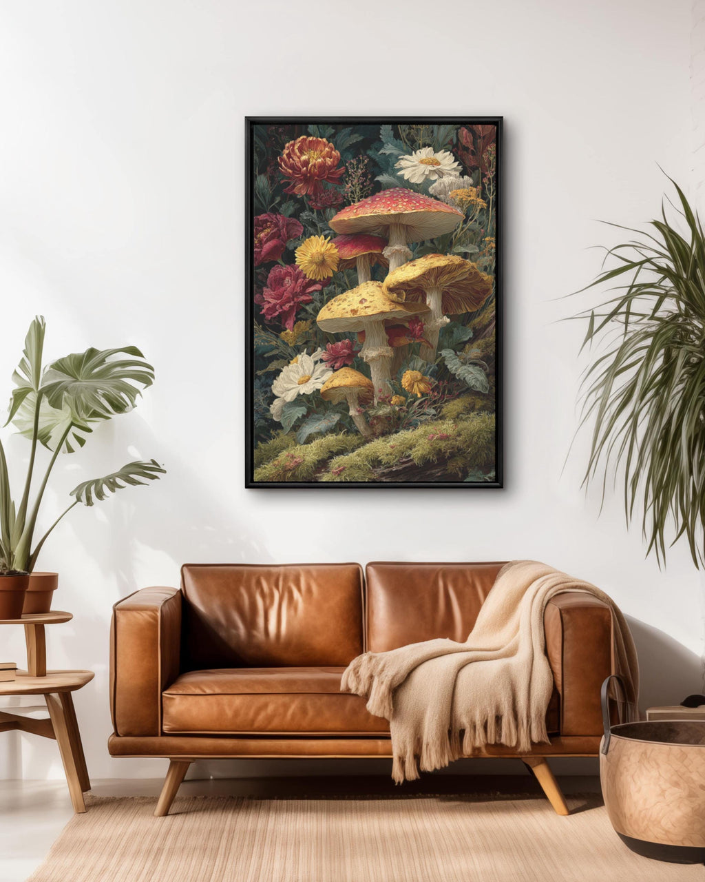 Forestcore Mushroom Art â€“ Baroque Chiaroscuro Canvas Print Canvas Wall Art Print – Premium Home Decor