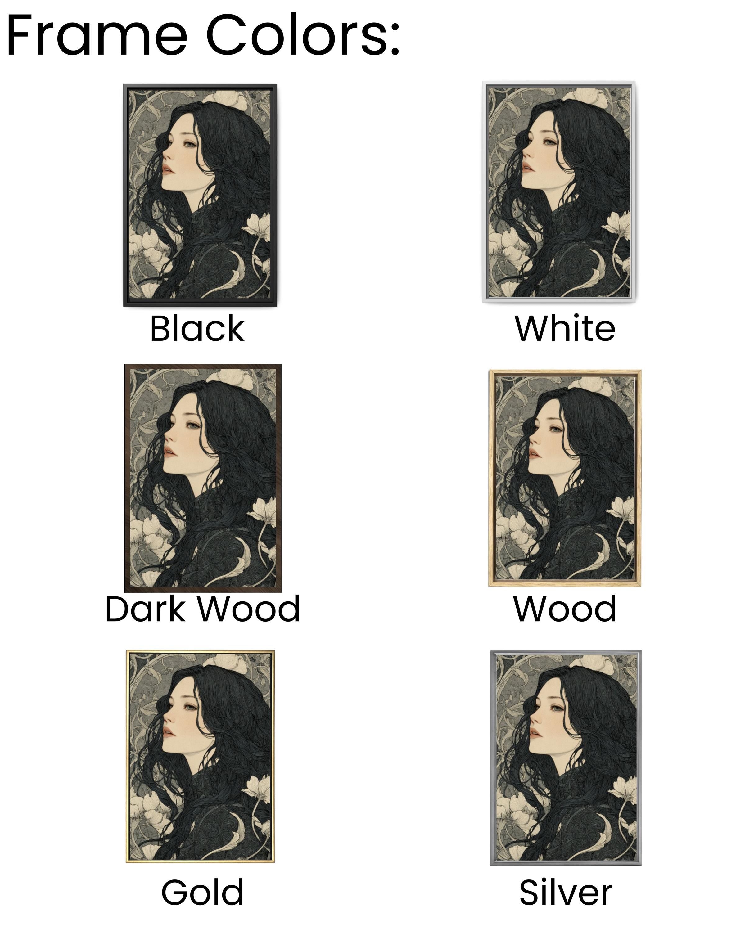 Art Nouveau Woman Ink Drawing â€“ Dark Fantasy Canvas Print Canvas Wall Art Print – Premium Home Decor