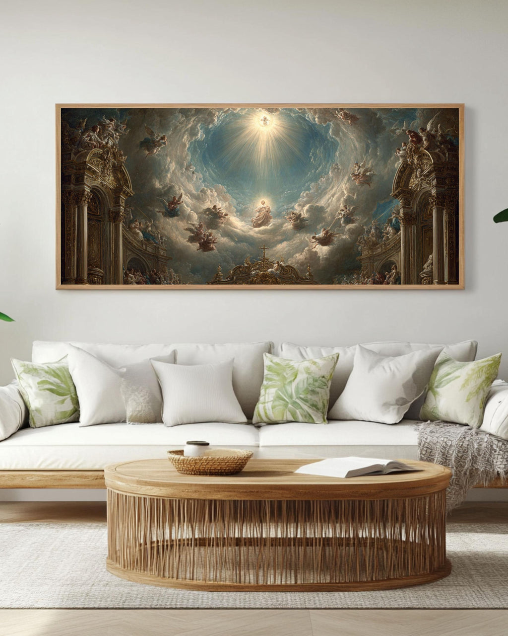 Immaculate Conception Baroque Painting – Mary, Baby Jesus, Angels Canvas/Print