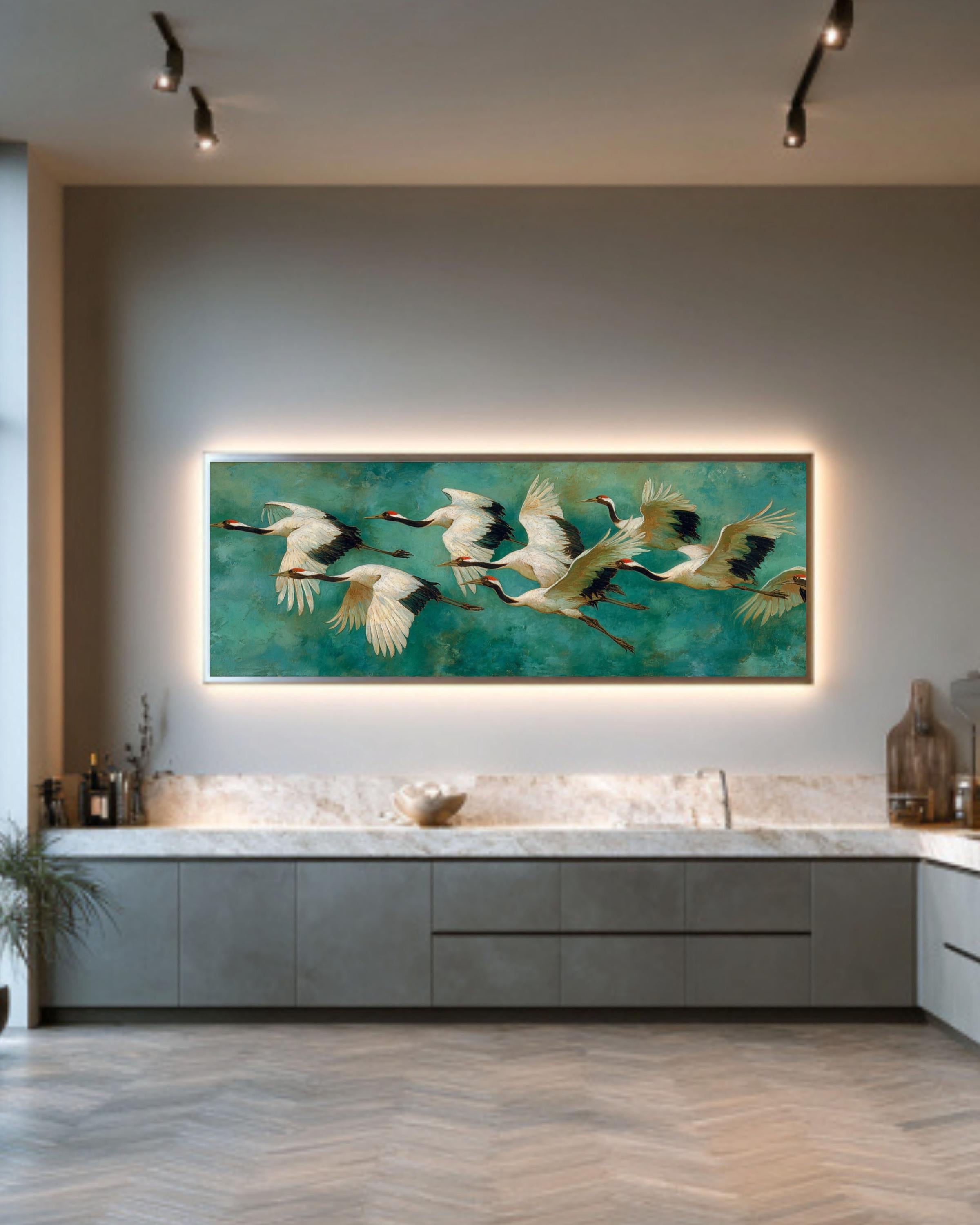 Matisse Red-Crowned Cranes Canvas – Modern Art, Birds in Flight