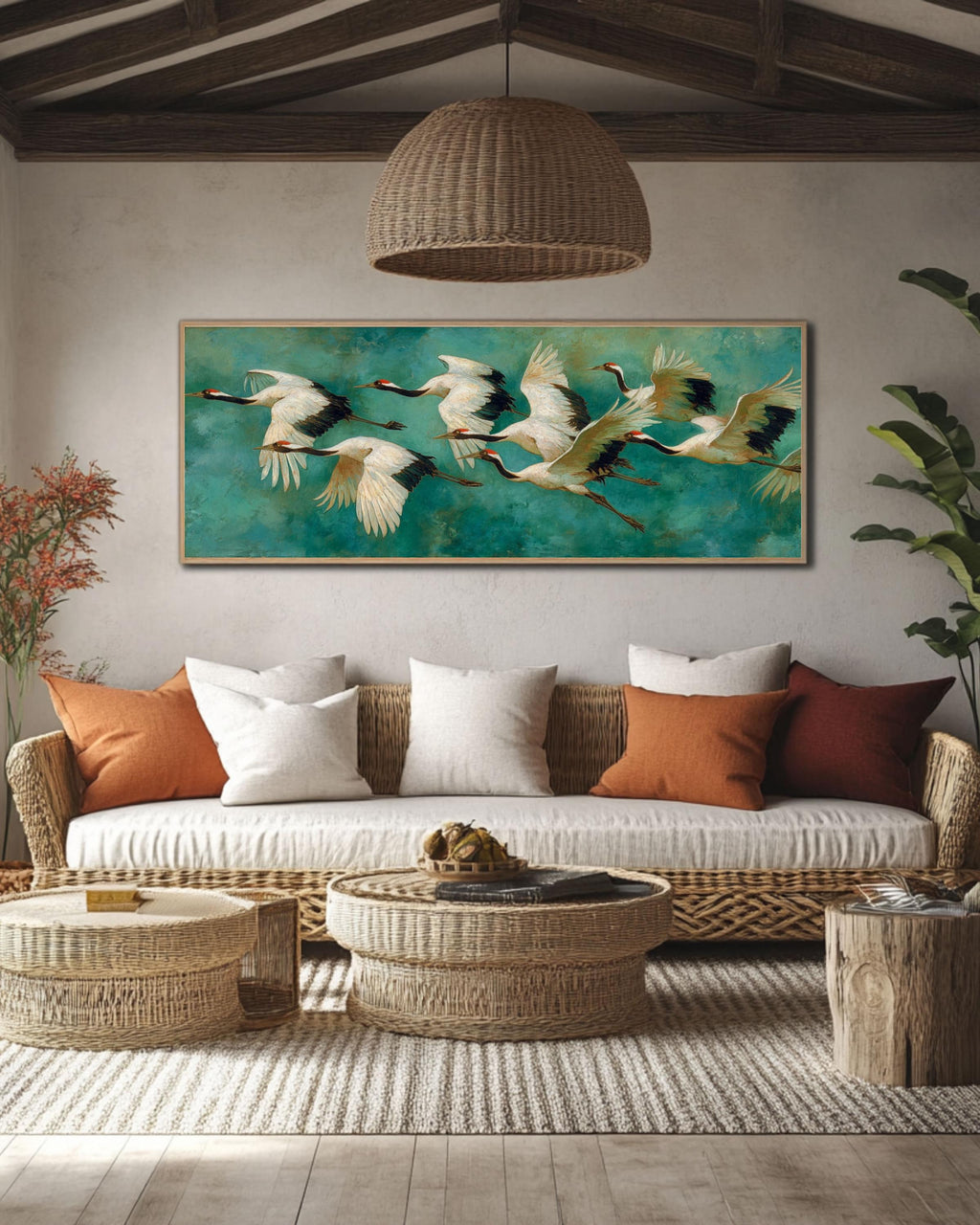Matisse Red-Crowned Cranes Canvas – Modern Art, Birds in Flight