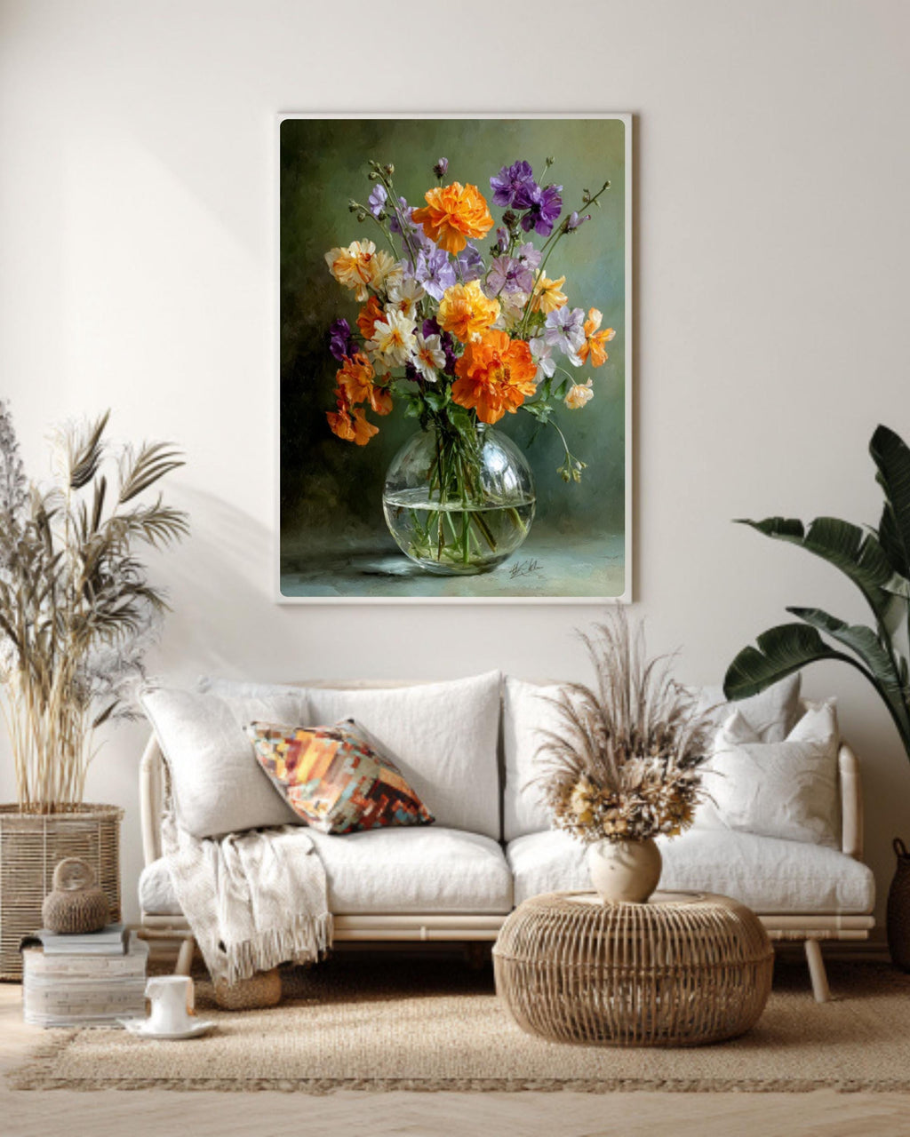 Botanical Heart Anatomy Print | William Morris Vintage Floral Wall Art