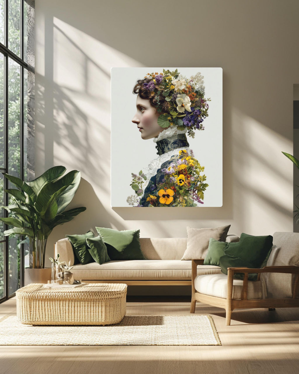 Victorian Floral Hair Woman Art | Christian Lacroix Style Collage