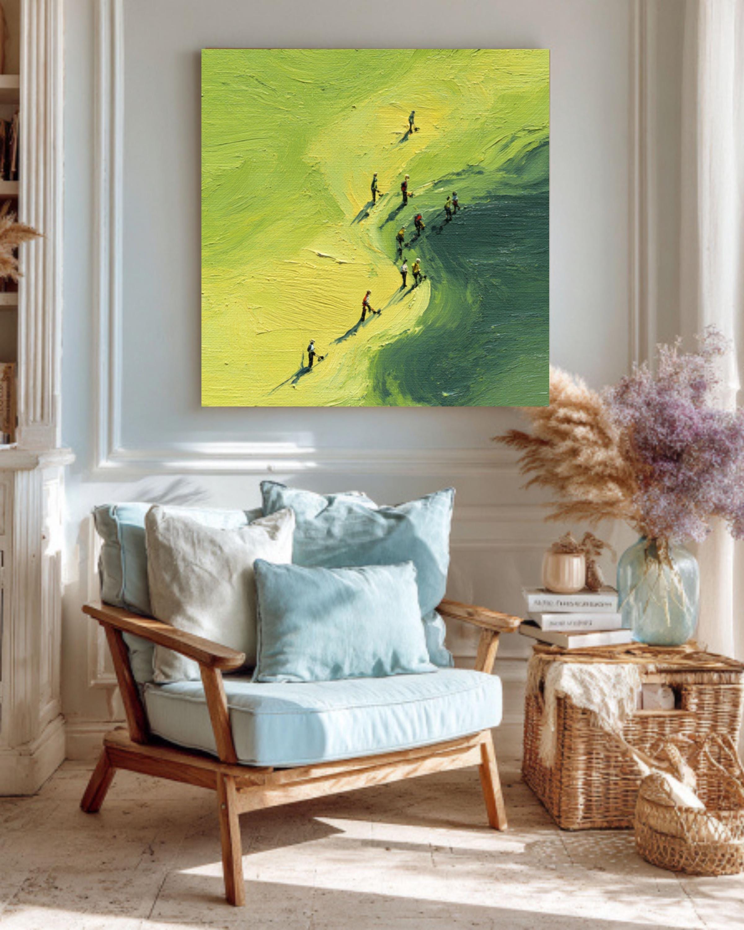 Miniature Golfers Surreal Canvas Art | Dali Style