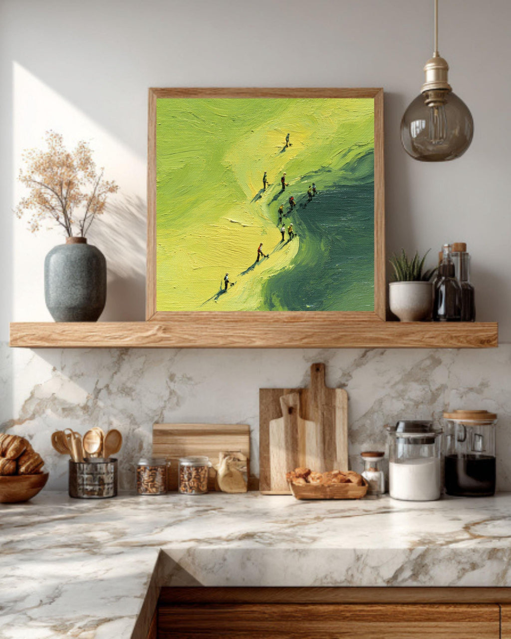 Miniature Golfers Surreal Canvas Art | Dali Style