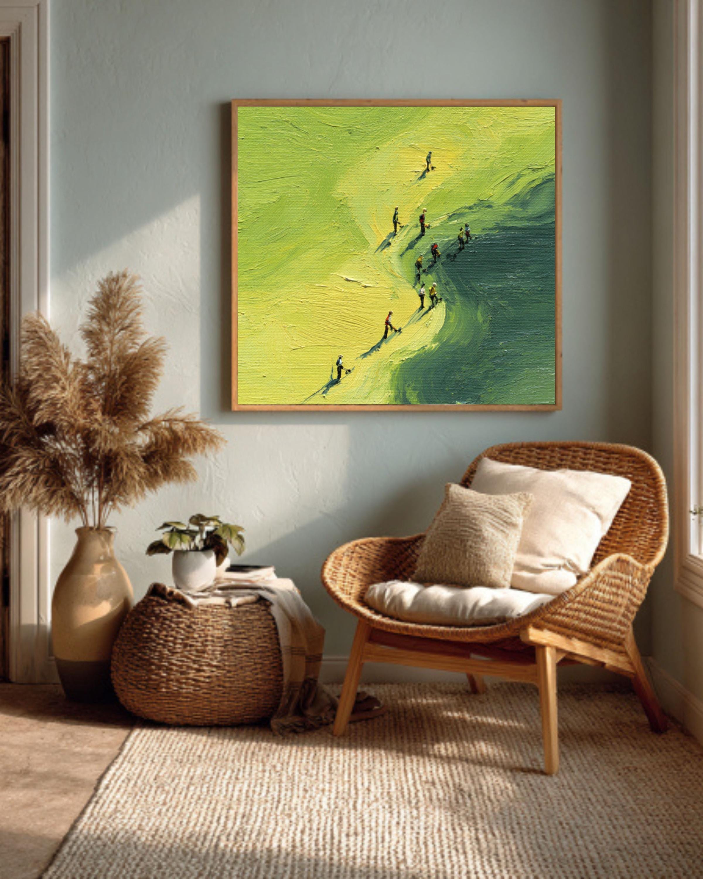 Miniature Golfers Surreal Canvas Art | Dali Style