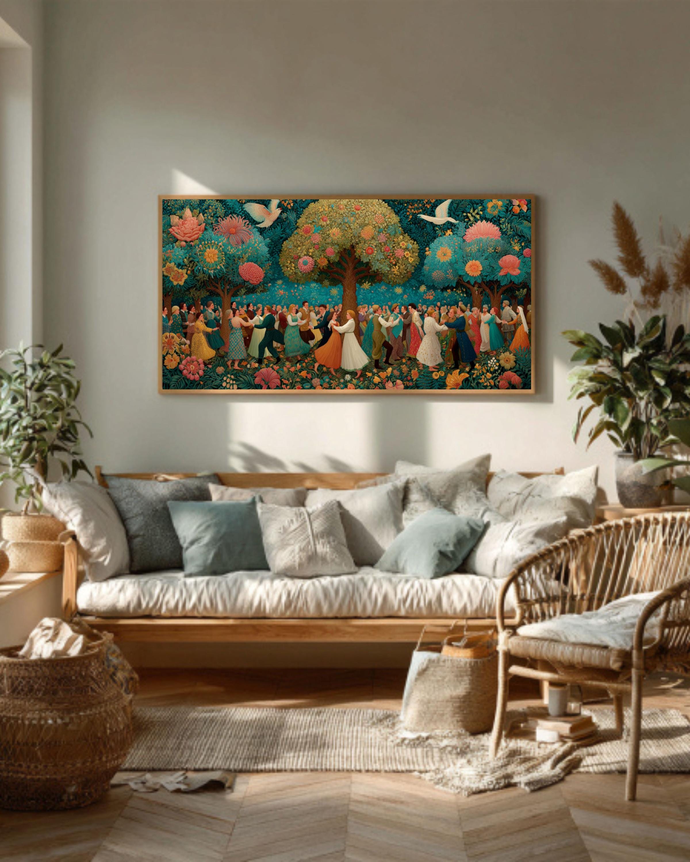 Shabbat Celebration Canvas Art | Singing & Dancing