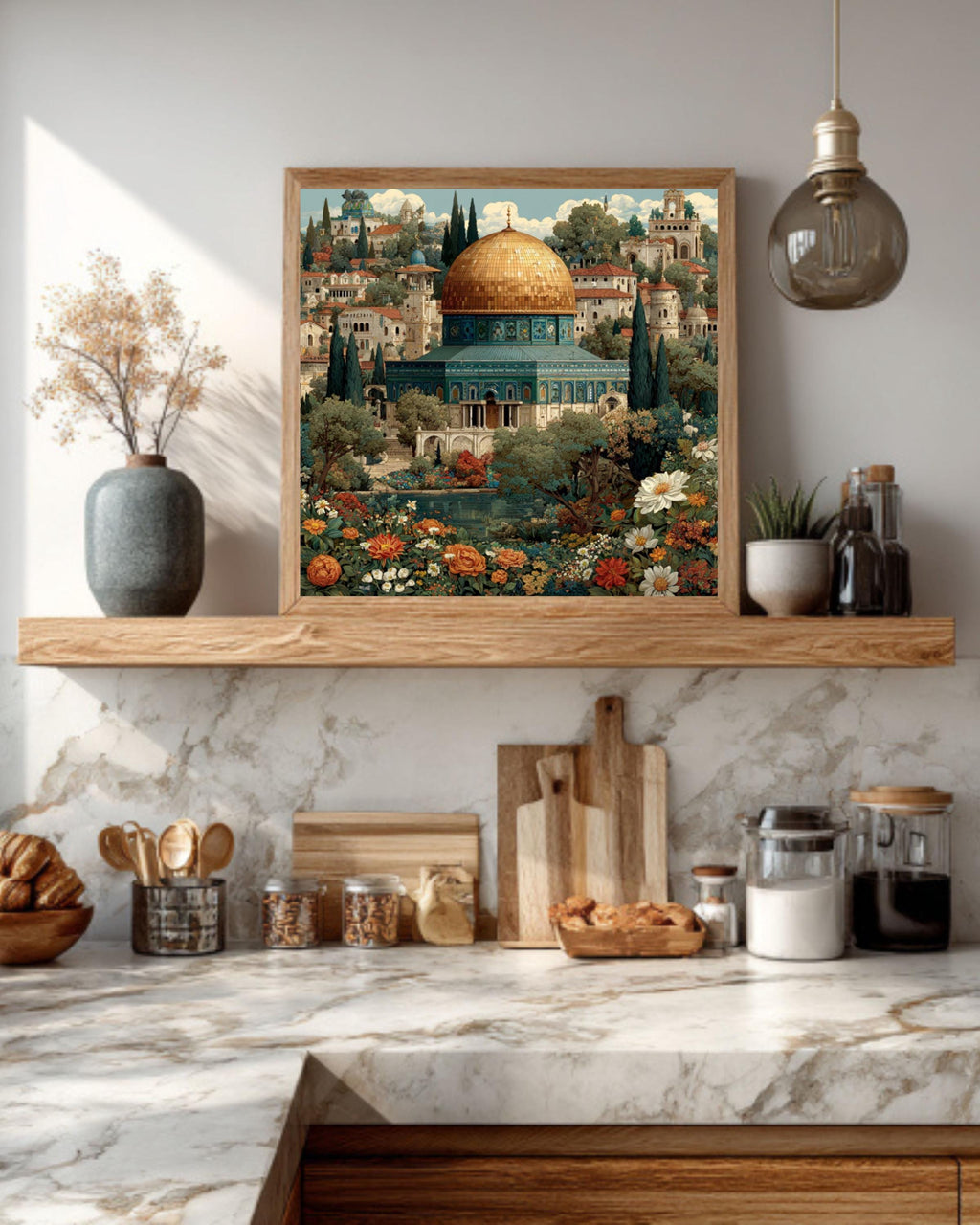 Dome of the Rock Art | Jerusalem Old City Illustration